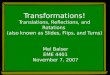 [PPT]Transformations! Translations, Reflections, and plaza.ufl.edu/mel97/EME_4401_Micro_Micro_ viewTransformations! Translations, Reflections, and Rotations (also known as Slides,