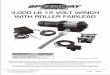 3,000 LB 12 VOLT WINCH WITH ROLLER FAIRLEAD · PDF file30 seconds otherwise motor damage may occur. ... • Never let wire rope slip through your hands. ... Loose connection of wirings