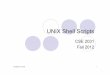 UNIX Shell Scripts - York  · PDF fileWhat Is a Shell? • A program that interprets your requests to run other programs • Most common Unix shells: – Bourne shell (sh)