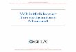Whistleblower Investigations Manual - SHRM Online 07, 2008 · RADE . S. ECRETS AND . C. ONFIDENTIAL . B. ... CAA, CERCLA, FWPCA, SDWA, SWDA, TSCA, AIR21, ... Whistleblower Investigations
