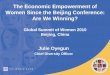 The Economic Empowerment of Women Since the Beijing ... · PDF fileThe Economic Empowerment of Women Since the Beijing Conference: ... Women’s economic rights and ... larger shares