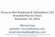 Gross-to-Net 101 Branded Pharma Track November … Roadmap & Calculations 101 Branded Pharma Track November 16, 2016 Murray Kay website: murraythekay.com email:murraydkay@mac.com 1