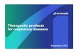 Therapeutic products for respiratory diseasesfor ... · PDF fileObjective The development of products for respiratory and inflammatory ... (OAD)* 249 (84.4%) 279 (91 ... • 64% reduction