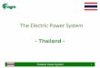 The Electric Power System - CIGRE Electric Power System ... TNB. Thailand Power System 12 Energy production with reference to primary ressources Electricity generated 177.58 TWh, Year
