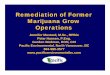 Remediation of Former Marijuana Grow · PDF fileRemediation of Former Marijuana Grow Operations Jennifer Mustard, M.Sc., RPBio Peter Hansen, P.Eng. Gordon Wedman, ROH, CIH Pacific