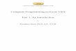 Computer Programming in Excel VBA Part 1: An Introduction · PDF fileComputer Programming in Excel VBA Part 1: ... Fortran (procedural programming ... 1.4 Planning Computer Programming
