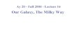 Our Galaxy, The Milky Way - California Institute of …george/ay20/Ay20-Lec16x.pdfOther Spiral Galaxies Indicate How The Milky Way Might Look NGC 628 Face-On Sc NGC 891 Edge-On Sb