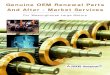 Genuine OEM Renewal Parts And After - Market Services Renewal Parts.pdf · Genuine OEM Renewal Parts And After - Market Services ... parts is essential. ... • Armatures and field