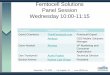 Femtocell Solutions Panel Session Wednesday 10:00 · PDF file · 2009-09-03Femtocell Solutions Panel Session Wednesday 10:00-11:15 ... Interference FF collaboration resulting in white