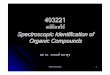 403221 เคมีีอิินทรีียpirun.ku.ac.th/~fsciwapa/download/course221/SPECTRO_sC.pdf · zMass spectrometry zUV-visible spectroscopy zInfrared spectroscopy zNuclear