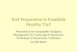 Soil Preparation to Establish Healthy Turfcesacramento.ucdavis.edu/files/77827.pdf · soil particles sand (large), silt (medium), and clay ... the soil and water. • Whatever problems