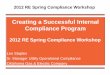 Creating a Successful Internal Compliance Program · PDF fileCreating a Successful Internal Compliance Program ... July 2010 Internal and External Reports to Board of ... senior management