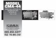 MODEL CMA-44 - CMA Dishmachines Owners … · 1.1. CMA-44 ... MODEL CMA-44 Installation & Operation Manual Rev. 2 .15B Page 4. Getting Started 2.3. Receiving and Installation (Old