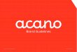 Brand Guidelines - Acano · PDF fileBRAND GUIDELINES 4 Human progress has been fueled by the exchange of ideas. But what happens when technology limits this exchange? When our best