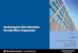 Structuring the Chief Information Security Officer ... · PDF fileStructuring the Chief Information Security Officer Organization ... by the Department of Defense under ... Structuring