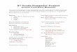8th Grade Computer Project - · PDF fileBusiness Plan Resume ... Book Store relational database with ... Letterhead is the information found on most business’ stationery used to