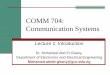 COMM 704: Communication Systems - GUCeee.guc.edu.eg/Courses/Communications/COMM704 Communication Systems...COMM 704: Communication Systems ... Secondly, the microphone output is then