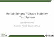 Reliability and Voltage Stability Test System - Home - … … ·  · 2015-09-21Reliability and Voltage Stability Test System Leonardo Lima ... •This is a test system: system configuration