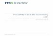 Property Tax Law  · PDF fileProperty Tax Law Summary - 2017 3 Acknowledgements The Property Tax Law Summary relied on the knowledge and skills of many