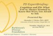 PD ExpertBriefing - parkinson.org and PD.pdf · PD ExpertBriefing: Cognition and PD: ... •PD can also produce non-motor problems ... –Cognitive decline occurs at time of or after