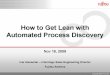 How to Get Lean with Automated Process Discoverys BPM Strategy Continuous Visualization and Optimization FUjÎTSU Visualization Understand issues Optimization Increase revenue Reduce