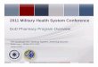 2011 Military Health System · PDF file2011 Military Health System Conference ... R.Ph, USPHS 2011 Military Health System Conference. ... –Manual PA criteria established by P&T