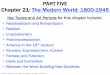 Chapter 21: The Modern World: 1800-1945 fin rev.pdf · Chapter 21: The Modern World: 1800-1945 ... isms. •Art museums were ... Neoclassical style evolved during Napoleon’s