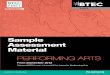Sample Assessment Material - About us · Sample Assessment Material Sample Assessment Material PERFORMING ARTS From September 2012 Edexcel BTEC Level 1/ Level 2 First Award in Performing