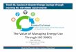 Energy Use ISO 50001 - 2018energyexchange.com · Rhode Island Convention Center • Providence, Rhode Island The Value of Managing Energy Use Through ISO 50001 Track 10, Session 8: