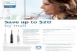 Save up to $20 by mail - Philips Sonicare Couponssonicarecoupons.org/wp-content/uploads/2016/09/Sonicare-Rebate... · Save up to $20* by mail Cut here 1. Purchase the products below