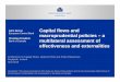 John Beirne Capital flows and macroprudential policies – a .... J.Beirne_MPP... · multilateral assessment of effectiveness and externalities ... • Using a sample of up to 75