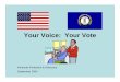 Your Voice: Your Vote - SABE USA voting system also must tell you if you overvote, so that you can correct your ballot. An overvote is when you accidentally vote for two candidates