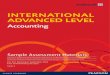 INTERNATIONAL ADVANCED LEVEL - Pearson · PDF fileINTERNATIONAL ADVANCED LEVEL Accounting Sample Assessment Materials Pearson Edexcel International Advanced Subsidiary in Accounting