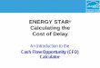 ENERGY STAR Calculating the Cost of Delay STAR® Calculating the Cost of Delay An Introduction to the Cash Flow Opportunity (CFO) Calculator