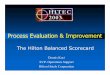 The Hilton Balanced Scorecard - Hospitality Net Hilton Balanced Scorecard Process Evaluation & Improvement Dennis Koci SVP- Operations Support Hilton Hotels Corporation