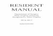 RESIDENT MANUAL - Home | School of Medicinemedicine.hsc.wvu.edu/media/2094/general-surgery-resident-manual.pdf · RESIDENT MANUAL Department of ... procedures considered essential