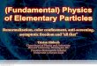 (Fundamental) Physics of Elementary Particlesphysics1.howard.edu/~thubsch/FPP1/Slides/1114.pdfDepartment of Physics and Astronomy Howard University, Washington DC ... Fundamental Physics