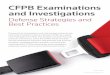 CFPB Examinations and Investigations - Wilmer Hale · Consumer Financial Protection Bureau ... CFPB Examinations and Investigations Defense Strategies and ... banking agencies to