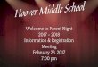 Welcome to Parent Night 2017 2018 Information & Registration ·  · 2017-08-15Welcome to Parent Night 2017 –2018 Information & Registration ... technology based activities and