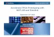Accelerate FPGA Prototyping with MATLAB and Simulink … · Accelerate FPGA Prototyping with MATLAB andMATLAB and Simulink St b 21September 21st 2010 Stephan van Beek Senior Application