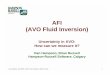 AFI (AVO Fluid Inversion) - CGG · AFI (AVO Fluid Inversion) Uncertainty in AVO: ... understood using Rutherford-Williams classification ... known regions to the model data