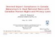 Deemed Export Compliance in Canada: Balancing … W. Boscariol, McCarthy Tétrault LLP, International Trade and Investment Law Group Slide 2 Balancing Conflicts Between Canadian and