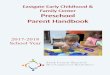 Eastgate Early Childhood & Family Center Preschool Parent ...starkdd.org/wp-content/uploads/2017/06/Services.Childhood.EI... · Family Center . Preschool . Parent Handbook . 2017-2018
