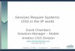 Services Require Systems: OSS in the IP world€¢The LTE Migration Efficiency Challenge •How to quickly set up an LTE ready set of B/OSS and Customer Interaction systems and to