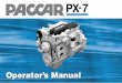 PX-7 Engine Operator's Manual - Y53-1183-1A1 - Peterbilt Engine Manuals/PACCAR Eng… · titled“WARRANTY”onpage6-8. ... PACCAR. • ... engine(VGT)exhaustbrakefeature whentheproperbrakingconditions