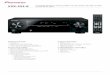 VSX-322-K DTS-HD Master Audio - pioneer-audiovisual.eu · AMPLIFICATION ›Channels: 5 ›Amplification Type: Direct Energy › 100 W/ch (6 ohms 1 kHz 0.07 % 1ch Driven) ›20 Hz