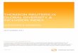 THOMSON REUTERS IX GLOBAL DIVERSITY & INCLUSION INDEX · THOMSON REUTERS IX GLOBAL DIVERSITY & INCLUSION INDEX ... the relative weight in each tier will drift as the year progresses
