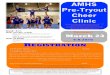 Pre-Tryout Cheer Clinic - Auburn School District Cheer tryouts will take place April 4th-7th Tryout packet available online Questions? Contact Coach Shana Biggs @ Shana.biggs@hotmail.com