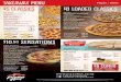 TAKeAWAY MeNU Pizzas Sides 5 ClAsSics 8 loAded … · TAKeAWAY MeNU Pizzas Sides $10.50 Sensations ... Pizza Hut reserves the right to alter, ... Pickup prices indicated apply to
