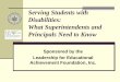Serving Students with Disabilities: What Superintendents ...longwood.k12.ny.us/.../Server_2549290/File/principalspresentation.pdf · Serving Students with Disabilities: What Superintendents